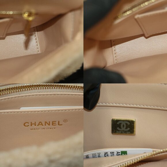 Chanel Small CC Flap Bag Light Pink Shearling Brushed Gold Hardware - Picture 15 of 16